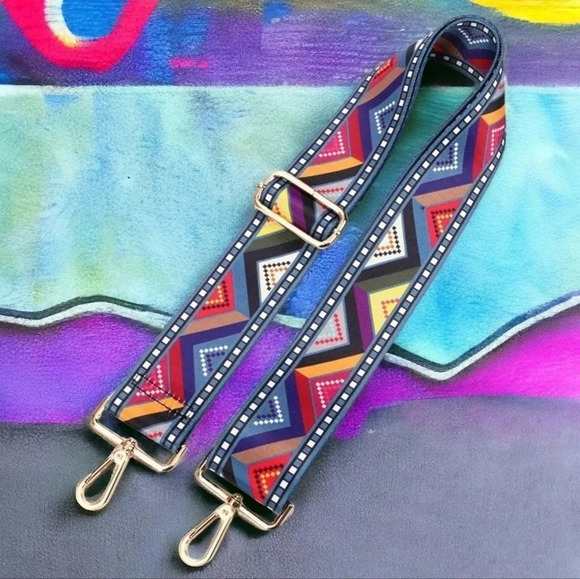 🆕️Boho Chic Colorful 🌈 Adjustable Shoulder Strap for Bags, Guitars & More 🌟 - Picture 10 of 11